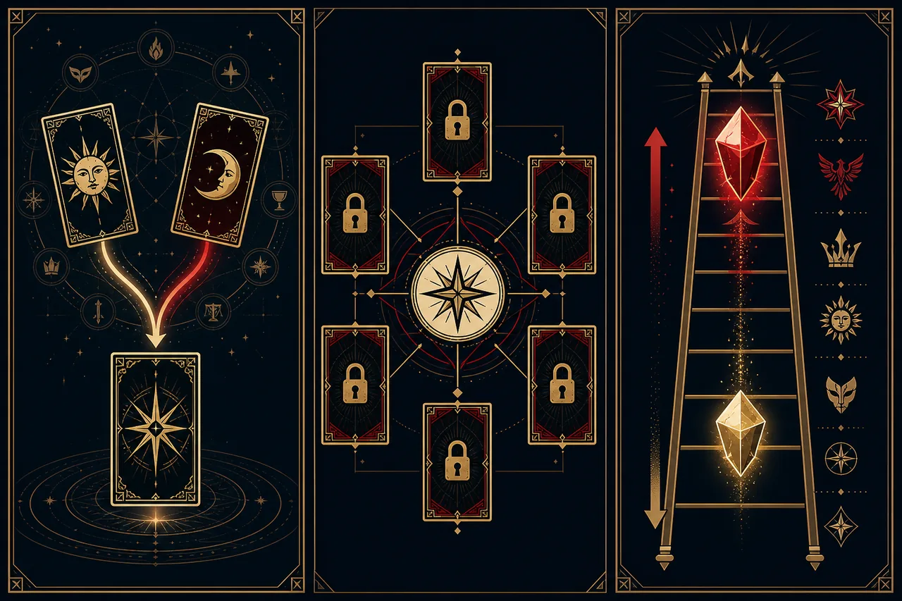 Redaktioneller Vergleich von normaler Fusion, Spezialfusion und Treasure-Demon-Rangverschiebung